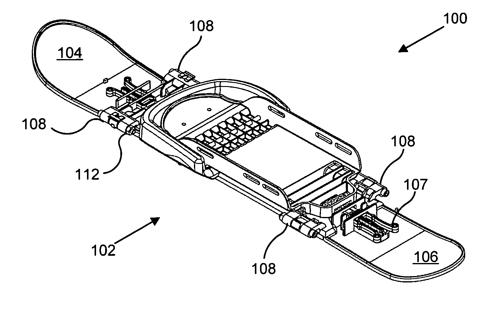 Configurable snowshoe and ski device