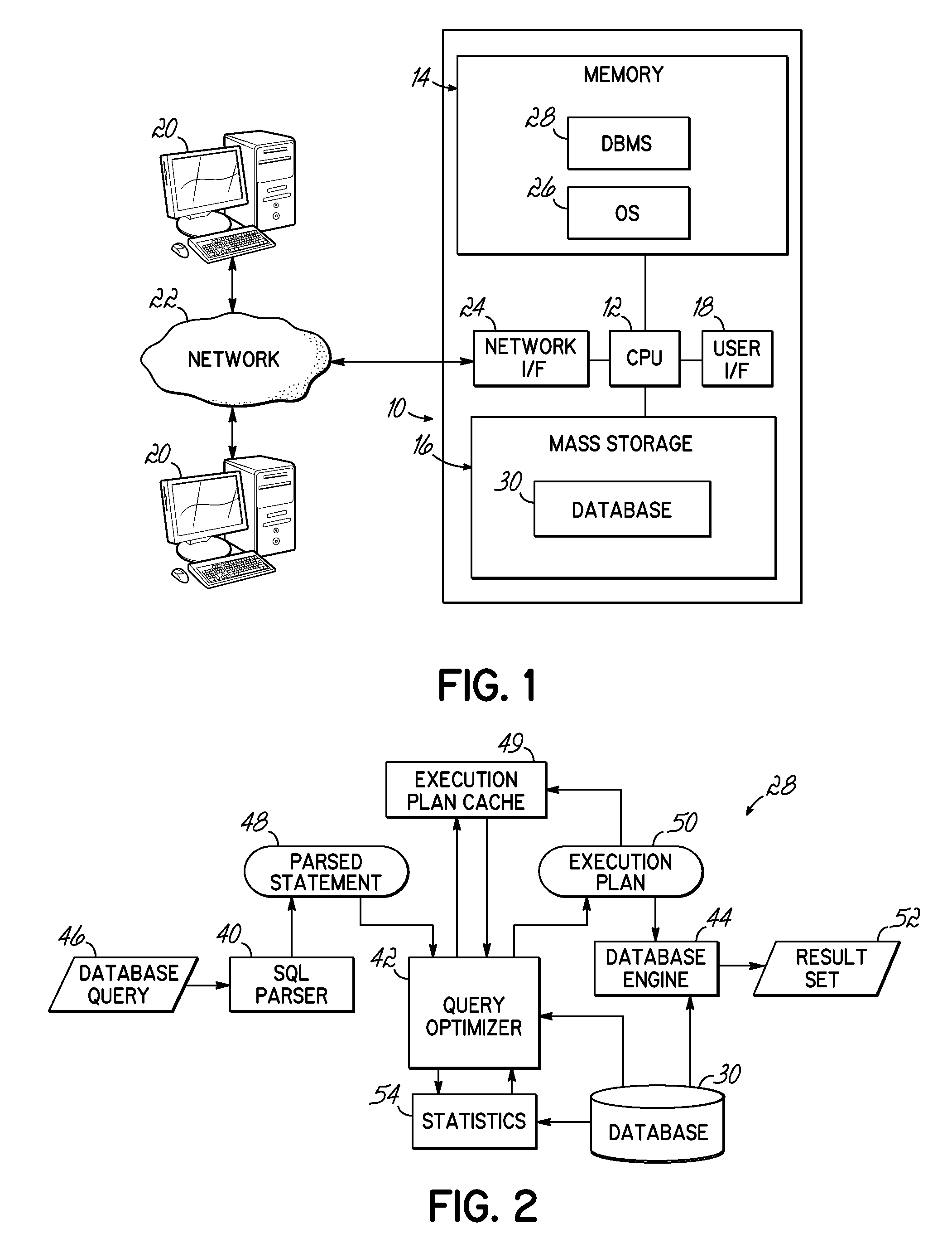 Expression tree data structure for representing a database query