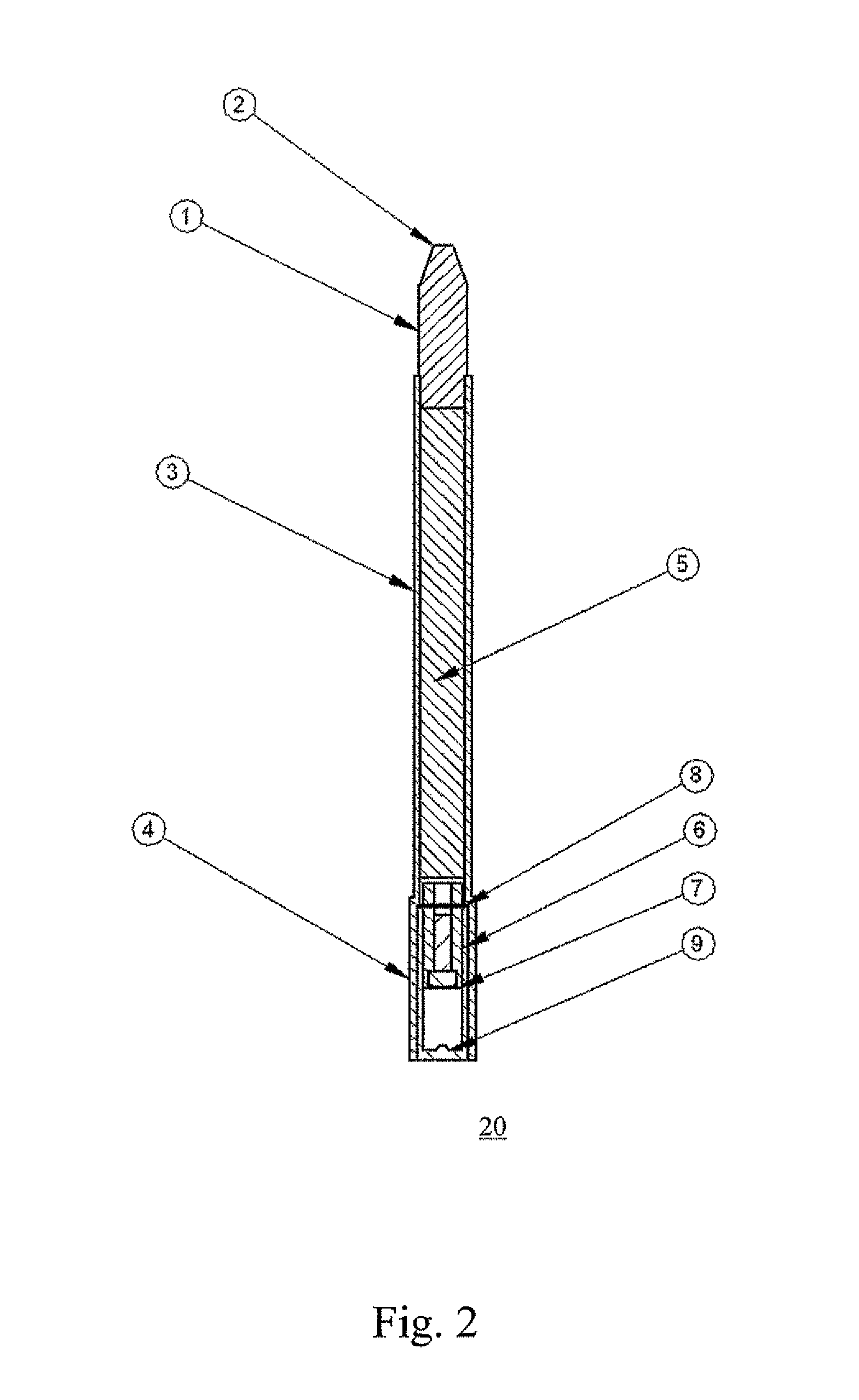 Mine defeat system and pyrotechnic dart for same