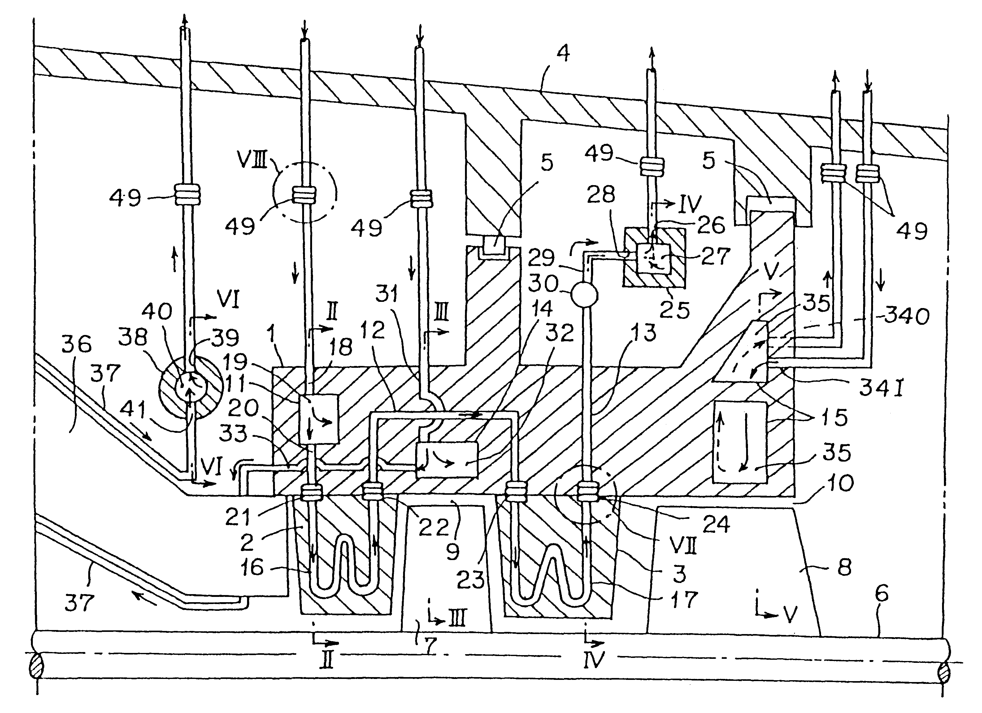 Steam-cooling-type turbine