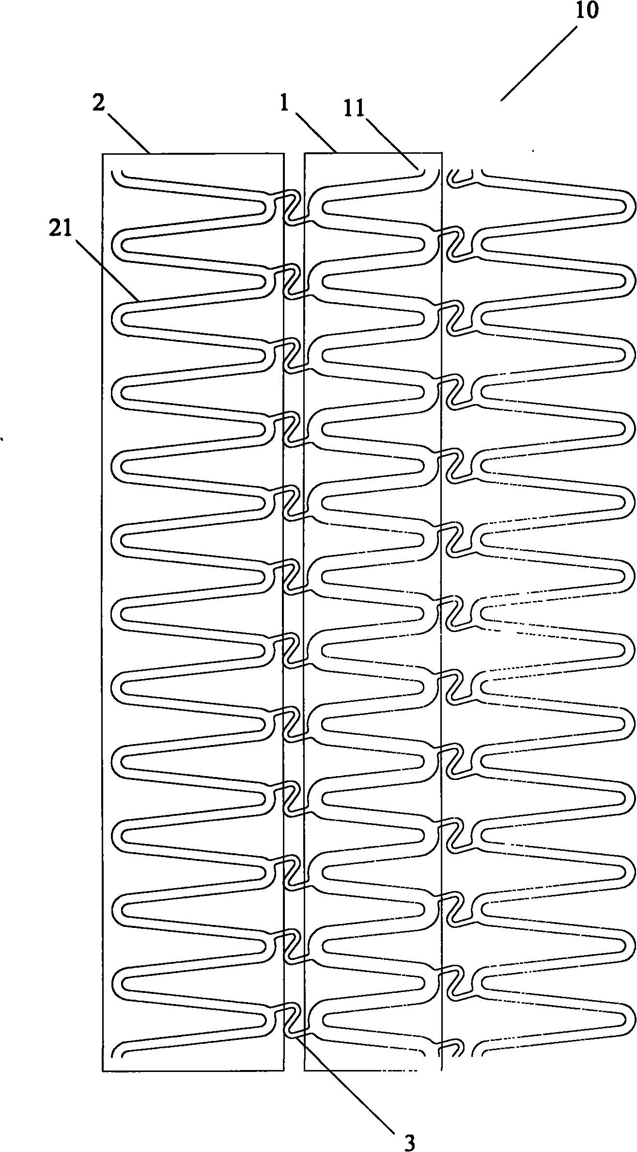 Atrial septal pore-forming scaffold and conveyor thereof