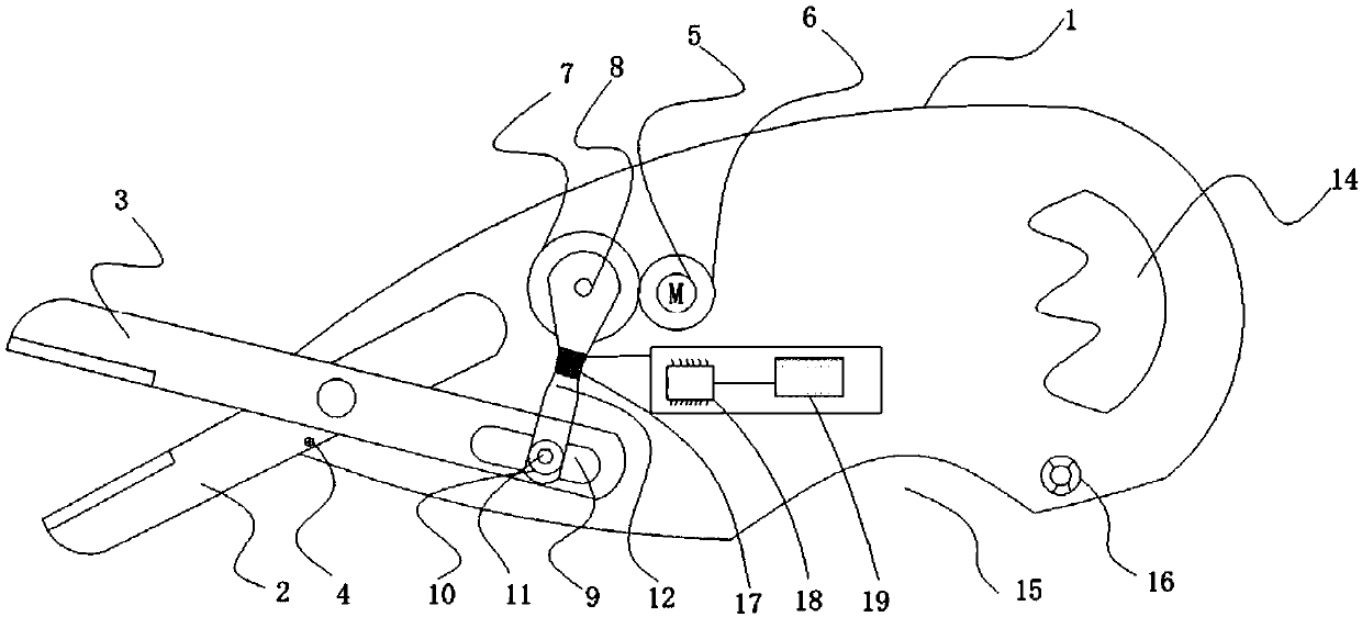 Electric scissor with monitorable shear force in real time