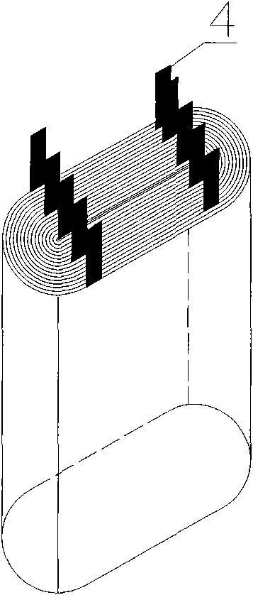 Square power lithium ion battery cell and manufacturing method thereof