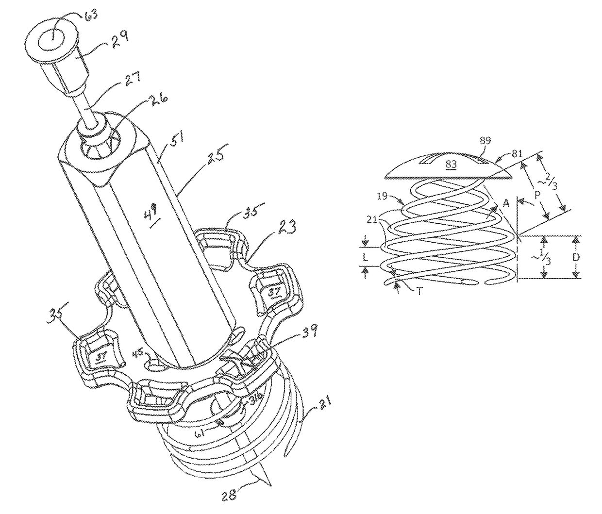 Device for creating temporary access and then closure