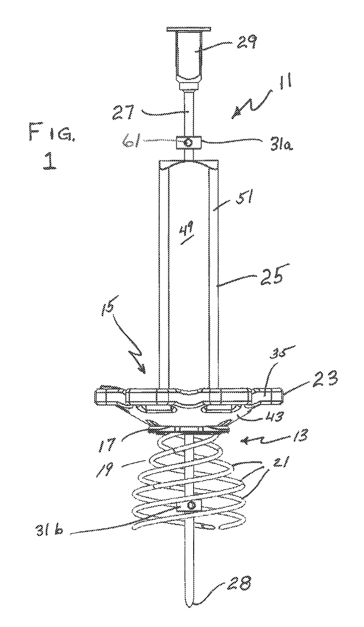 Device for creating temporary access and then closure