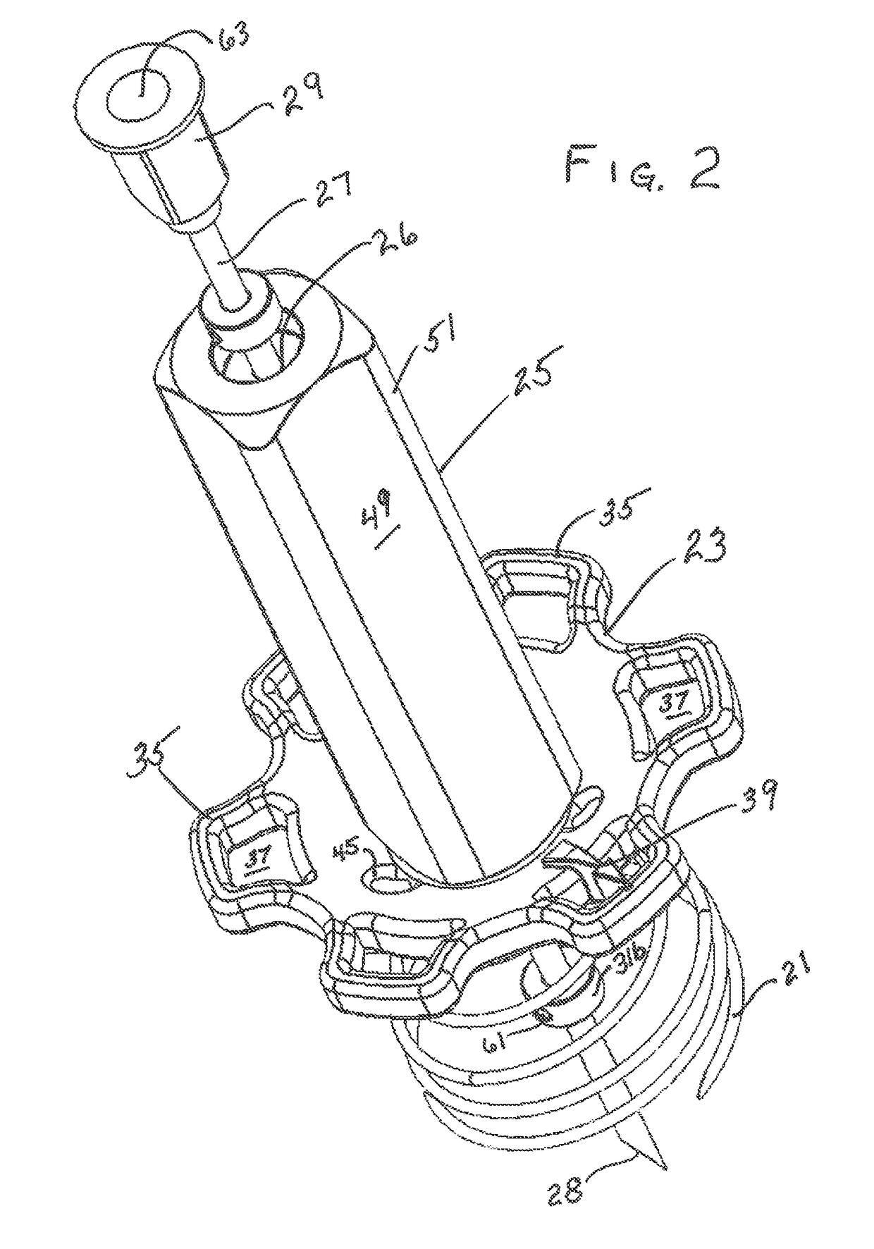 Device for creating temporary access and then closure