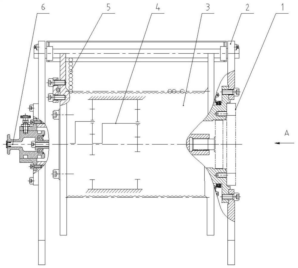 Clutch type rope threading hoisting mechanism for crane