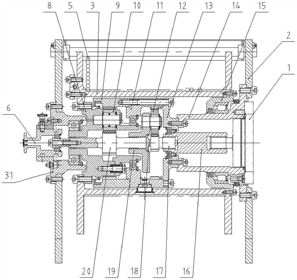 Clutch type rope threading hoisting mechanism for crane