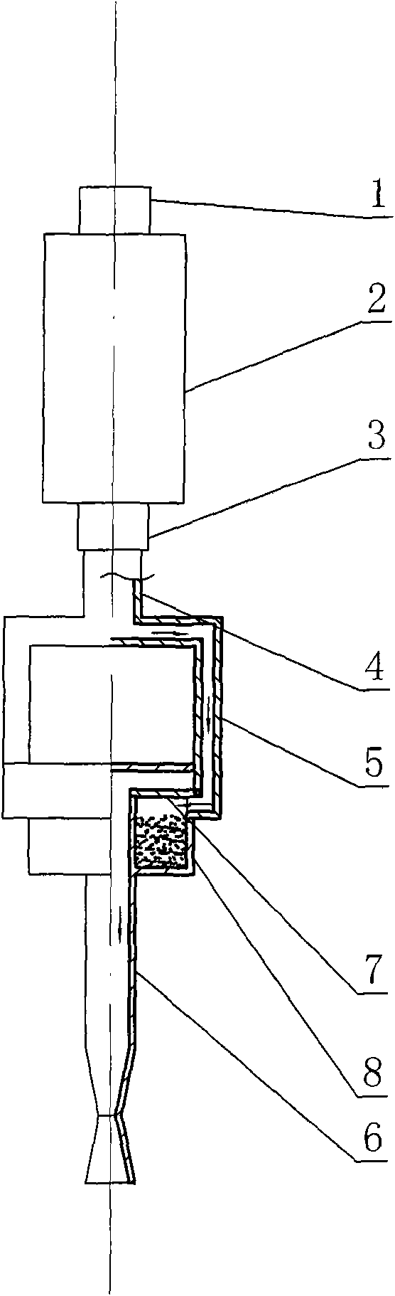 Pneumatic pollen transmission device