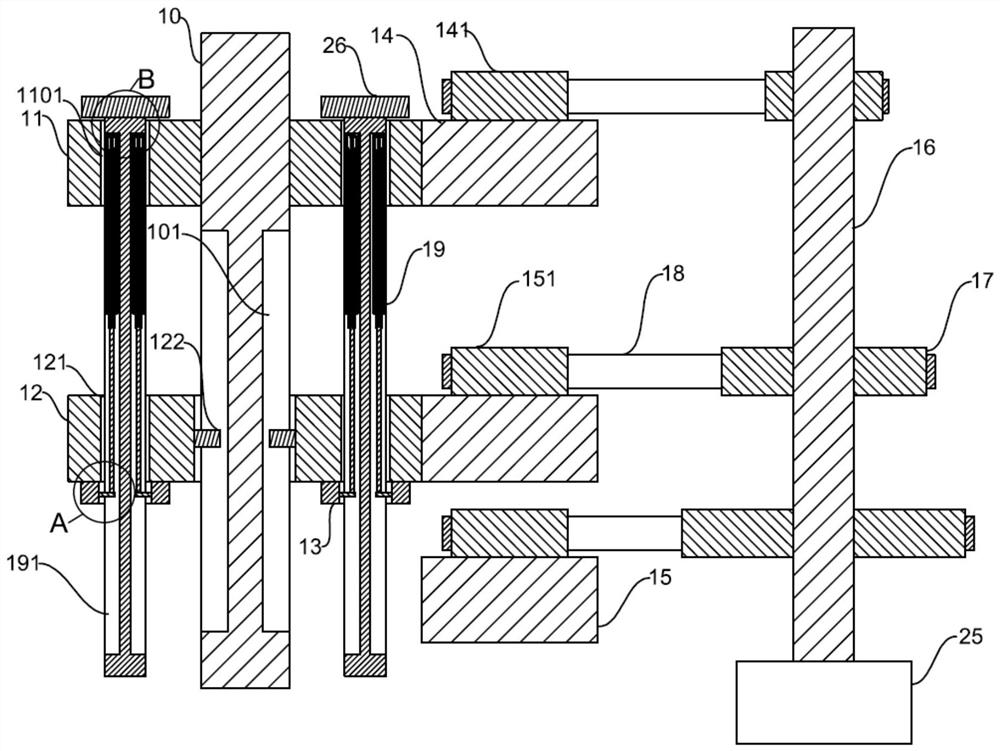 Continuous vacuum magnetron sputtering coating device and coating production line