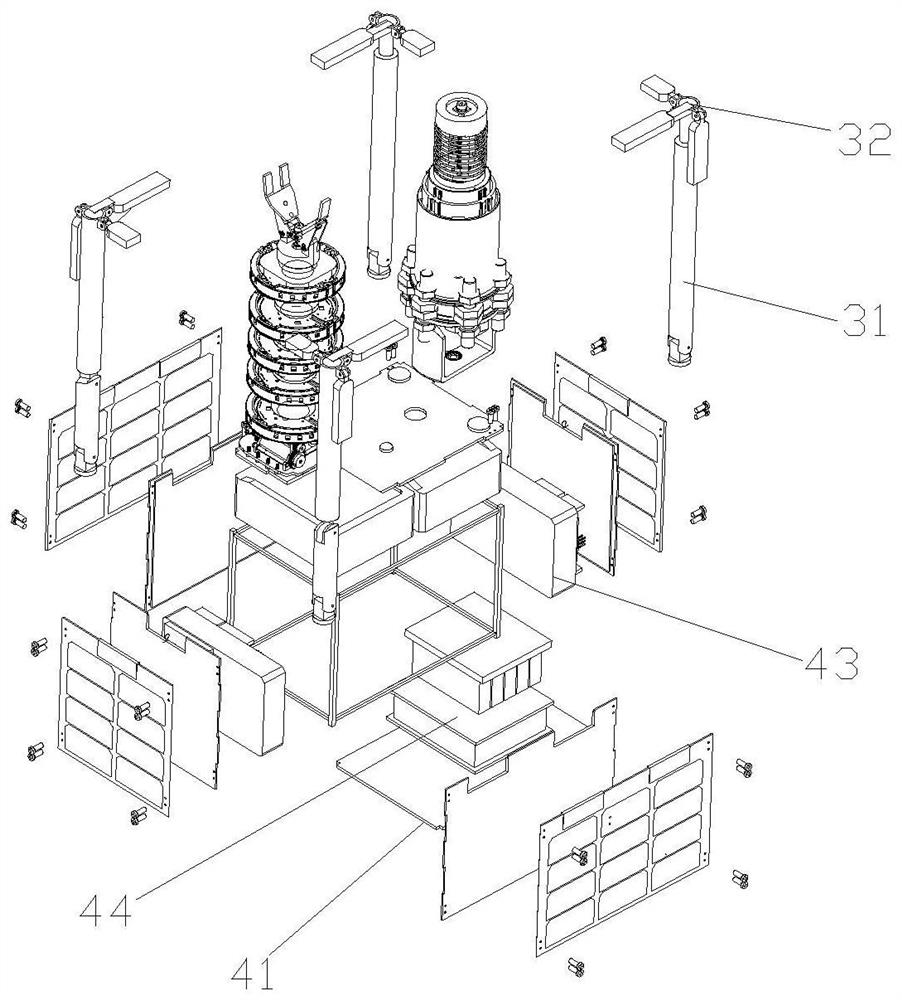 Space station extravehicular service robot with flexible arm and working method of space station extravehicular service robot