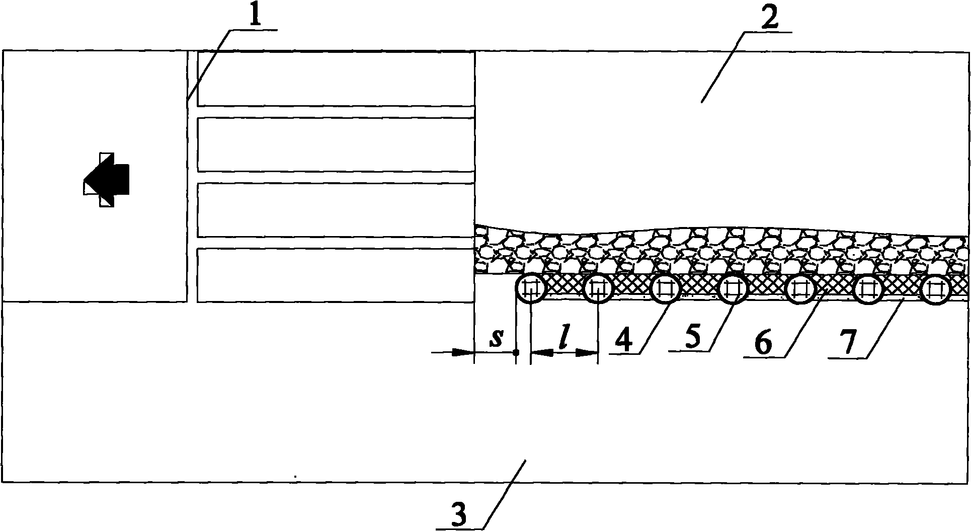 Method for entry retaining for walling at sides of road in steel cylinder support mode