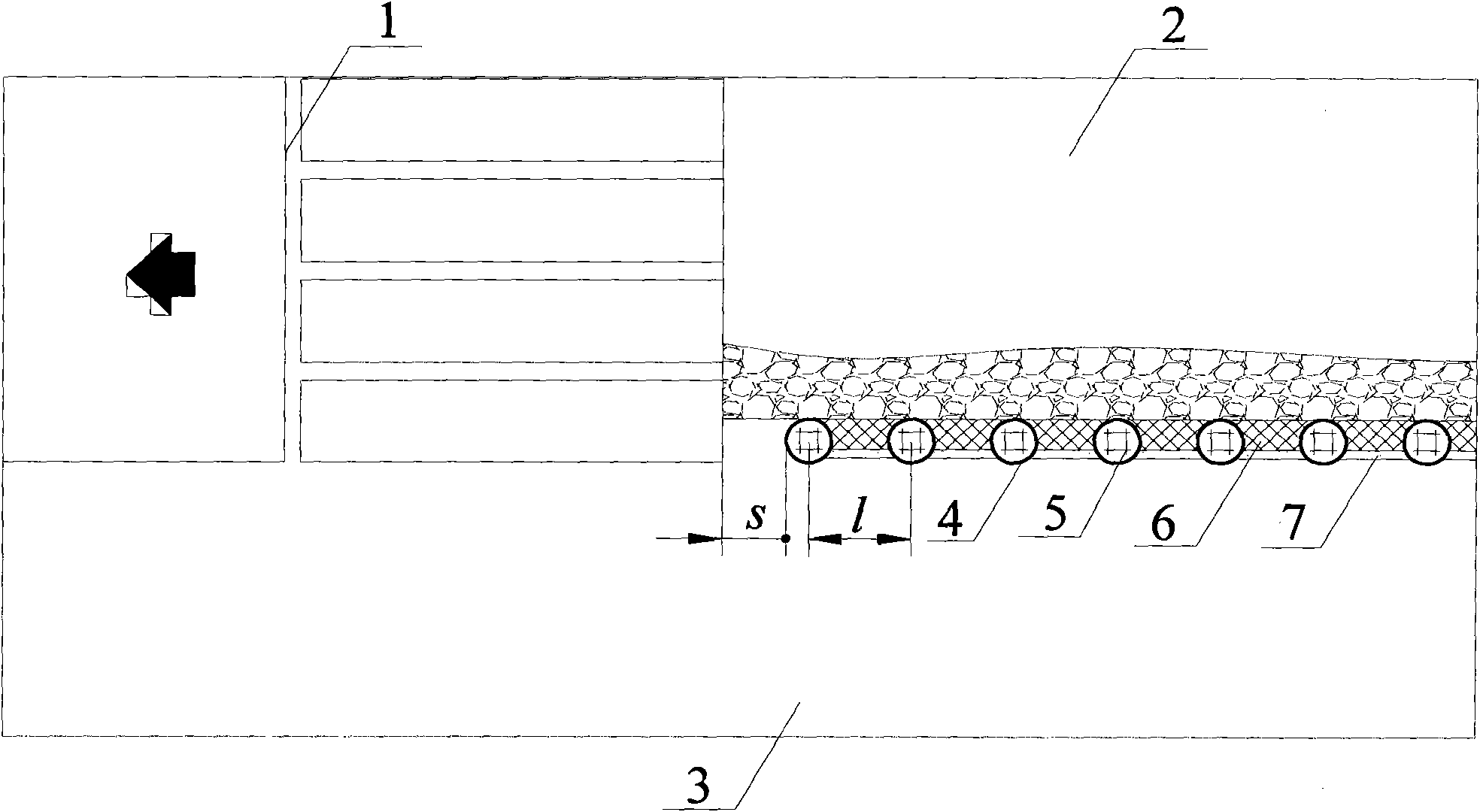 Method for entry retaining for walling at sides of road in steel cylinder support mode