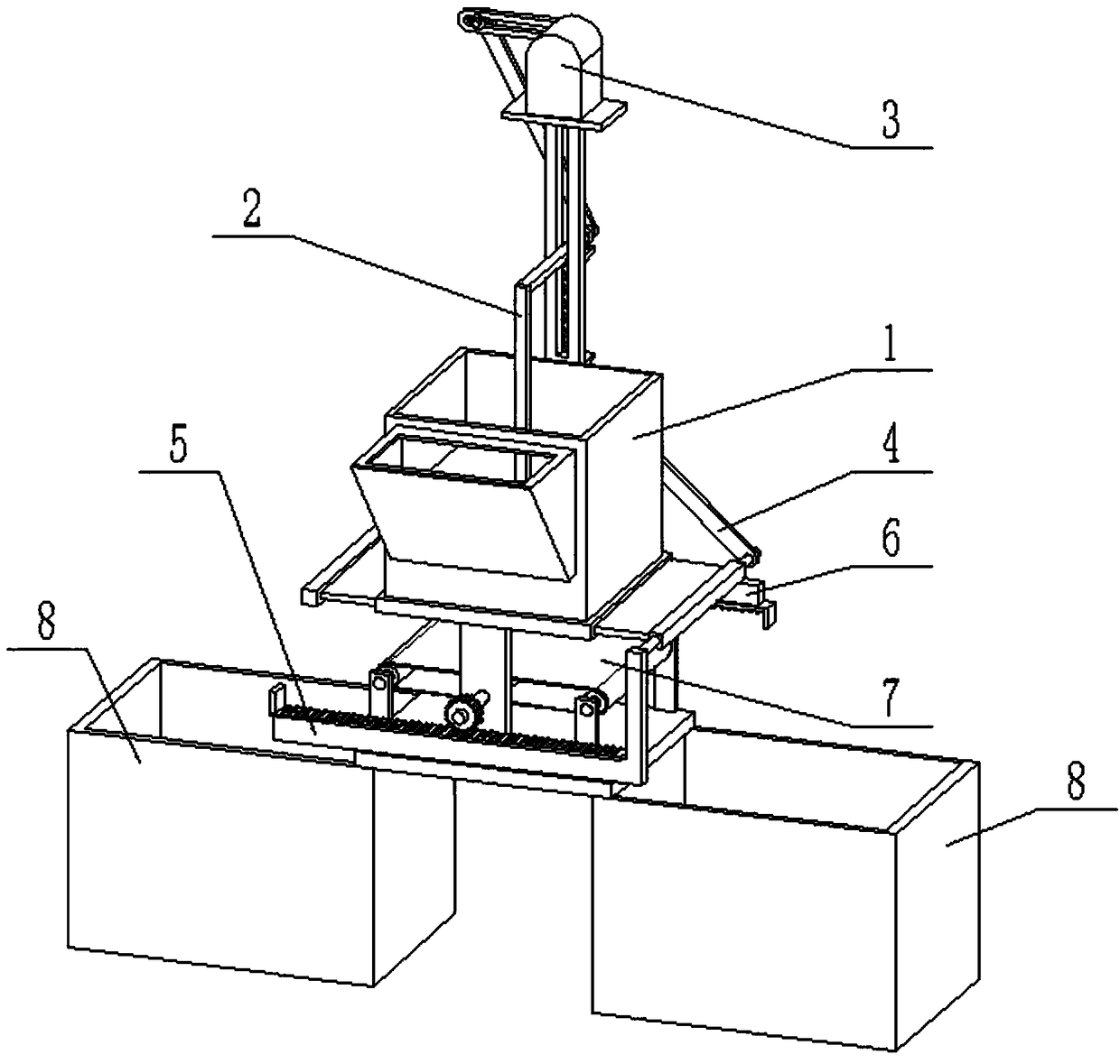 Compression and conveying device for rural garbage treatment