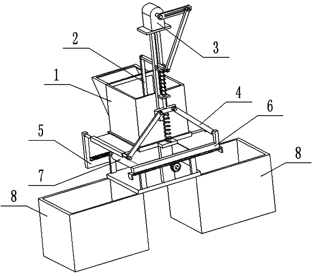 Compression and conveying device for rural garbage treatment