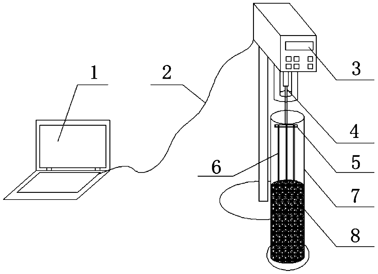 Tailings dehydration performance detection device based on rheometer and use method of detection device