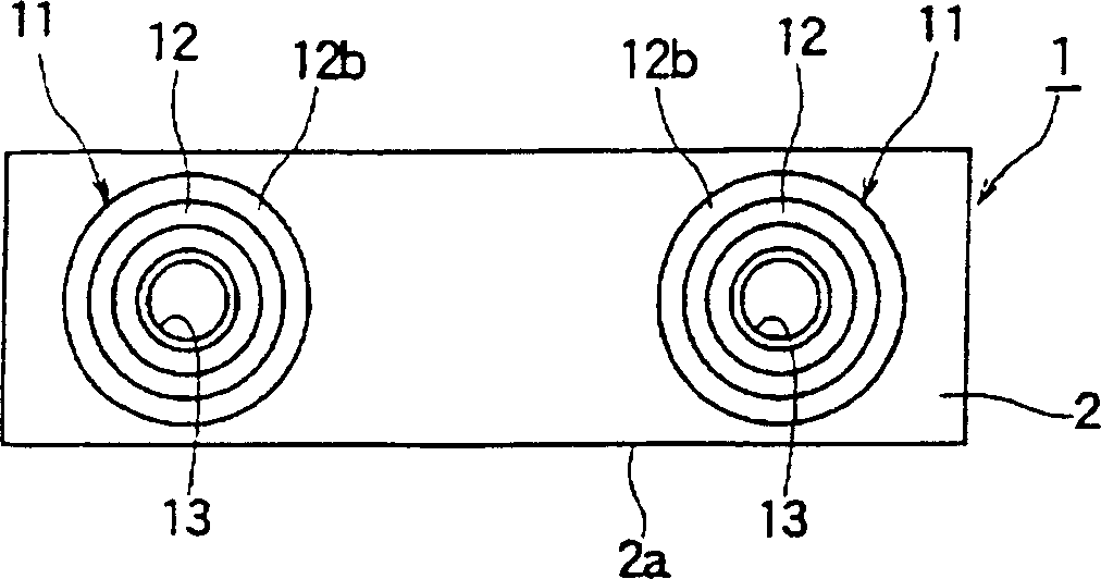 High frequency component and installation structure thereof