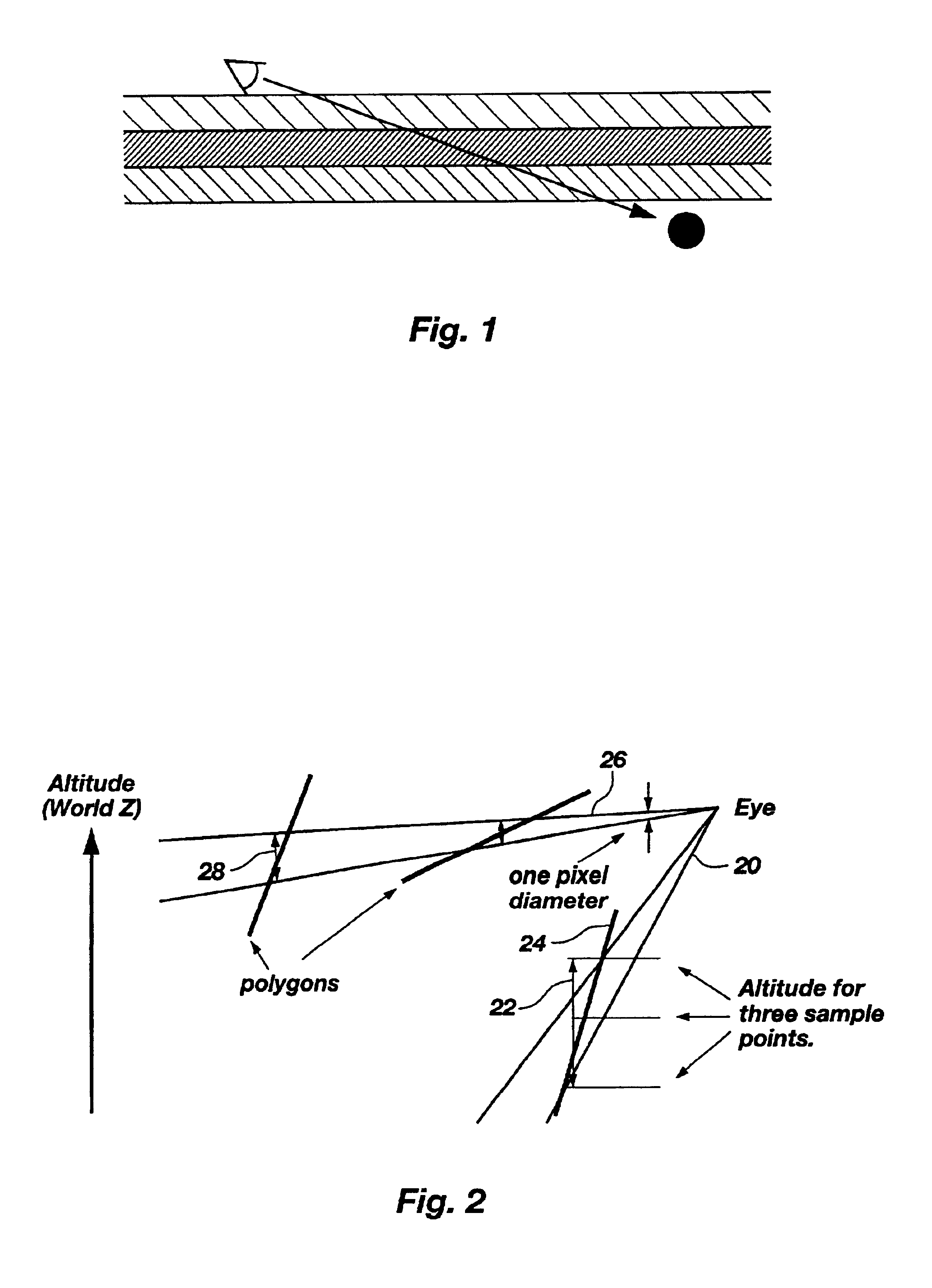 Anti-aliased, textured, geocentric and layered fog graphics display method and apparatus