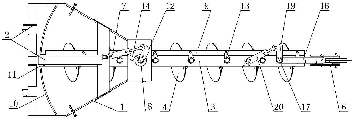 Horizontal swing type reversible disc plow