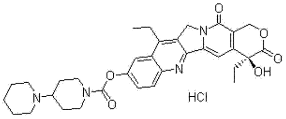 Irinotecan hydrochloride pharmaceutical composition and preparation method thereof