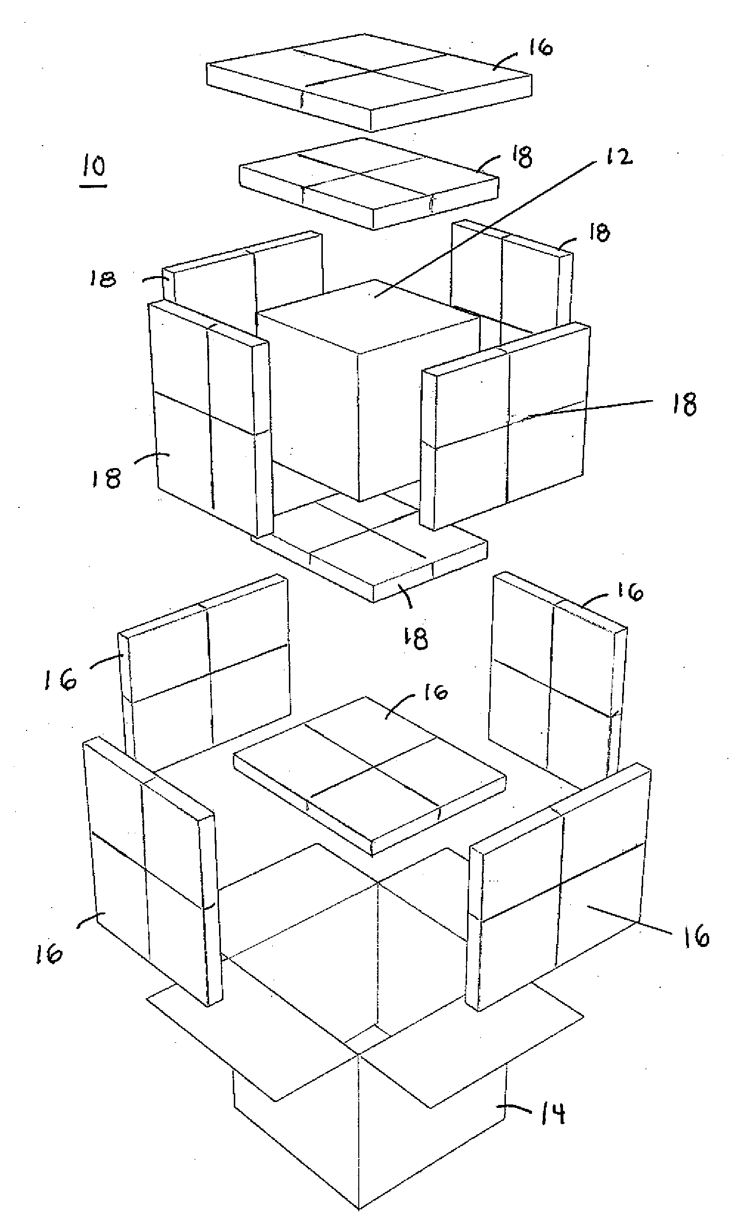 Temperature Maintaining Package Having Corner Discontinuities