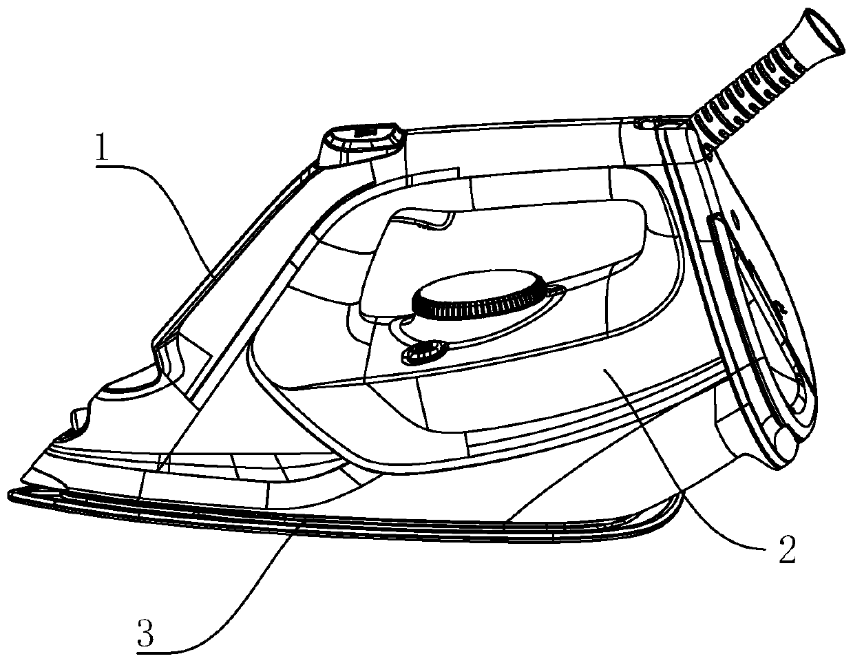 Electric iron with combined steam control system