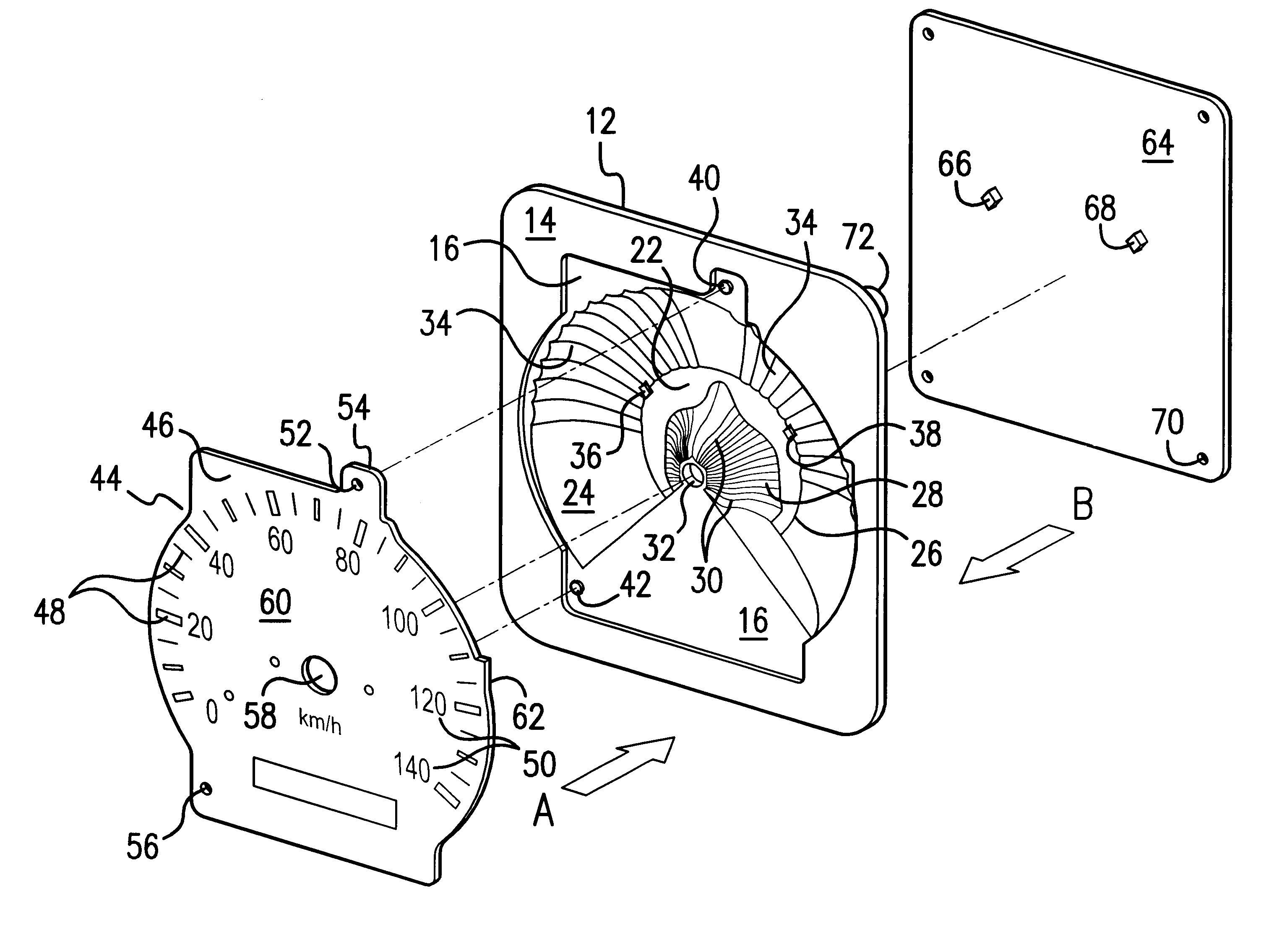 Instrument cluster reflector