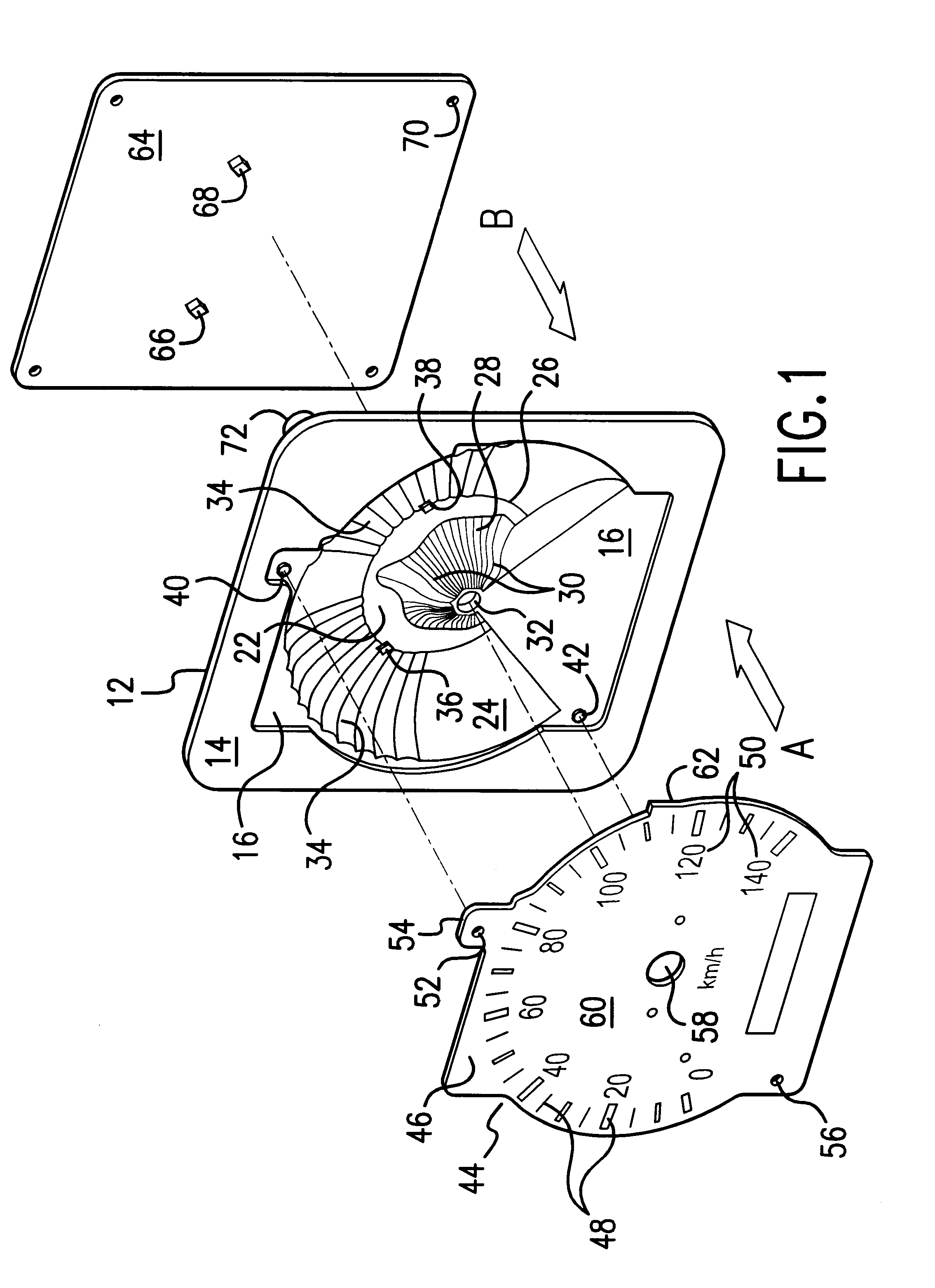 Instrument cluster reflector