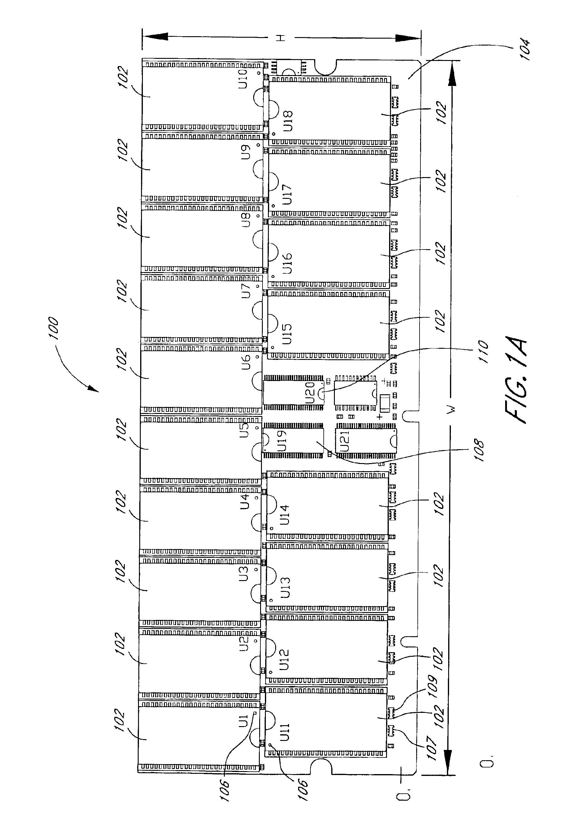 Arrangement of integrated circuits in a memory module