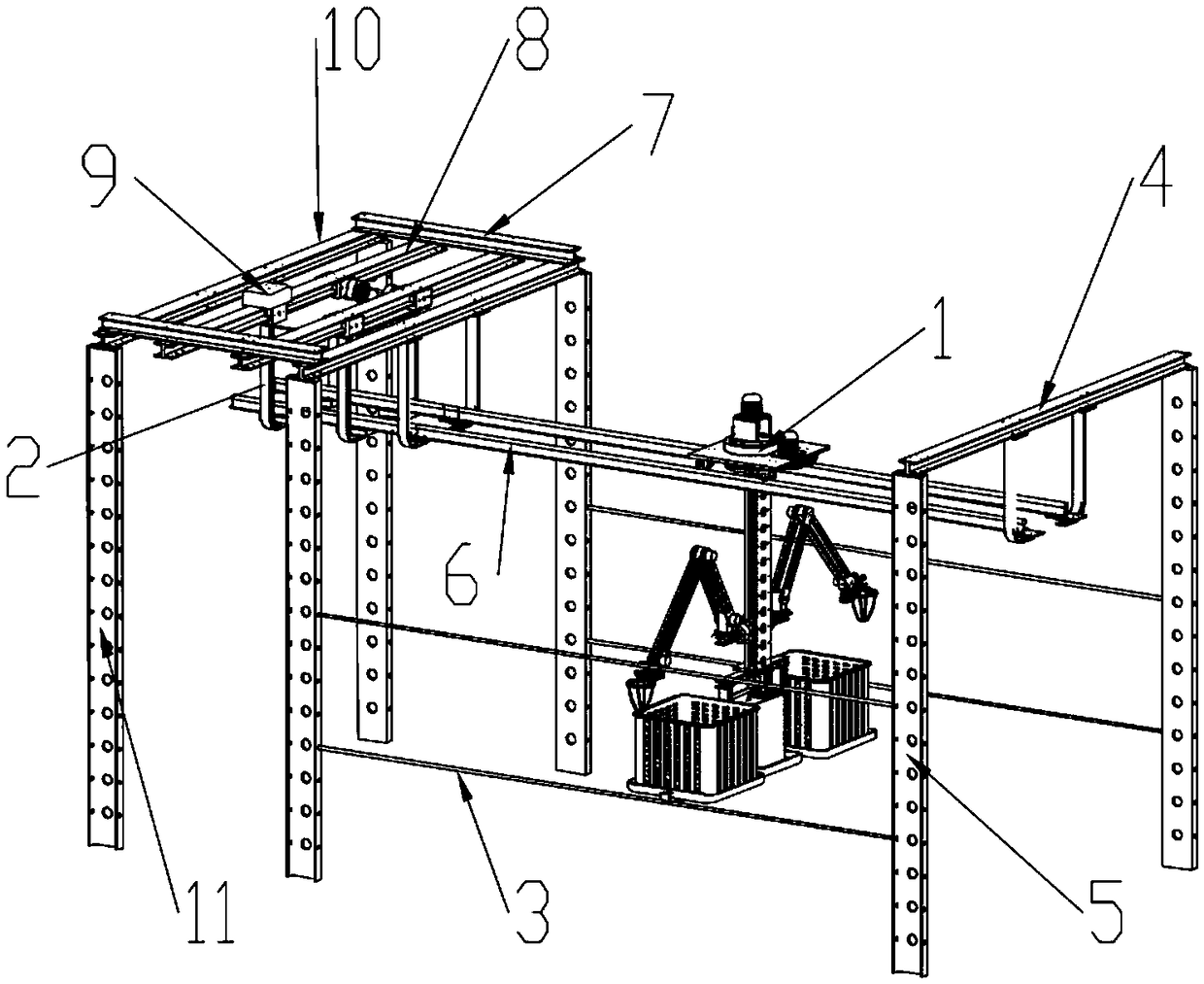 Automatic picking and pesticide spraying method for single-hedgerow vineyard