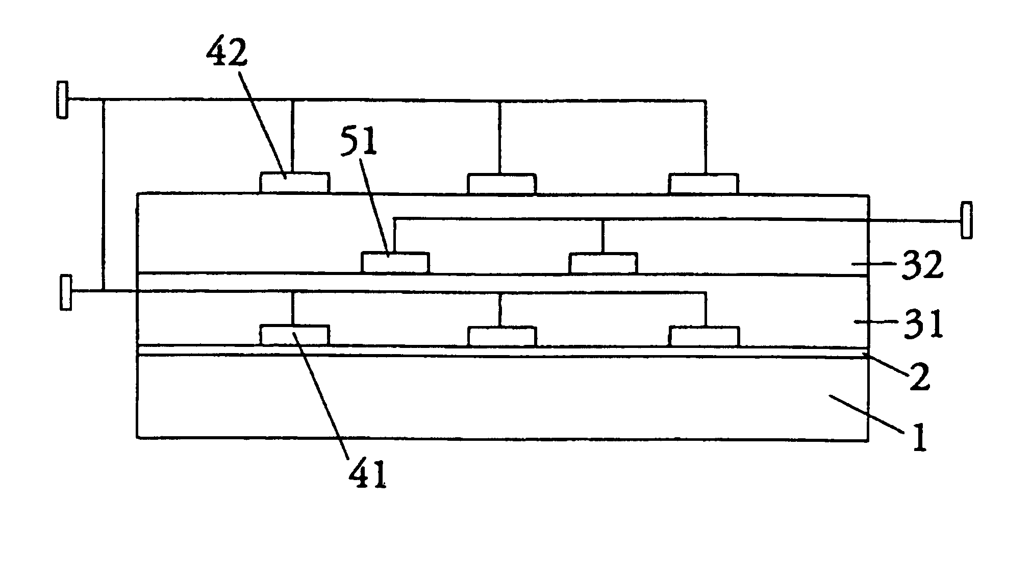 Breakdown-resistant thin film capacitor with interdigitated structure