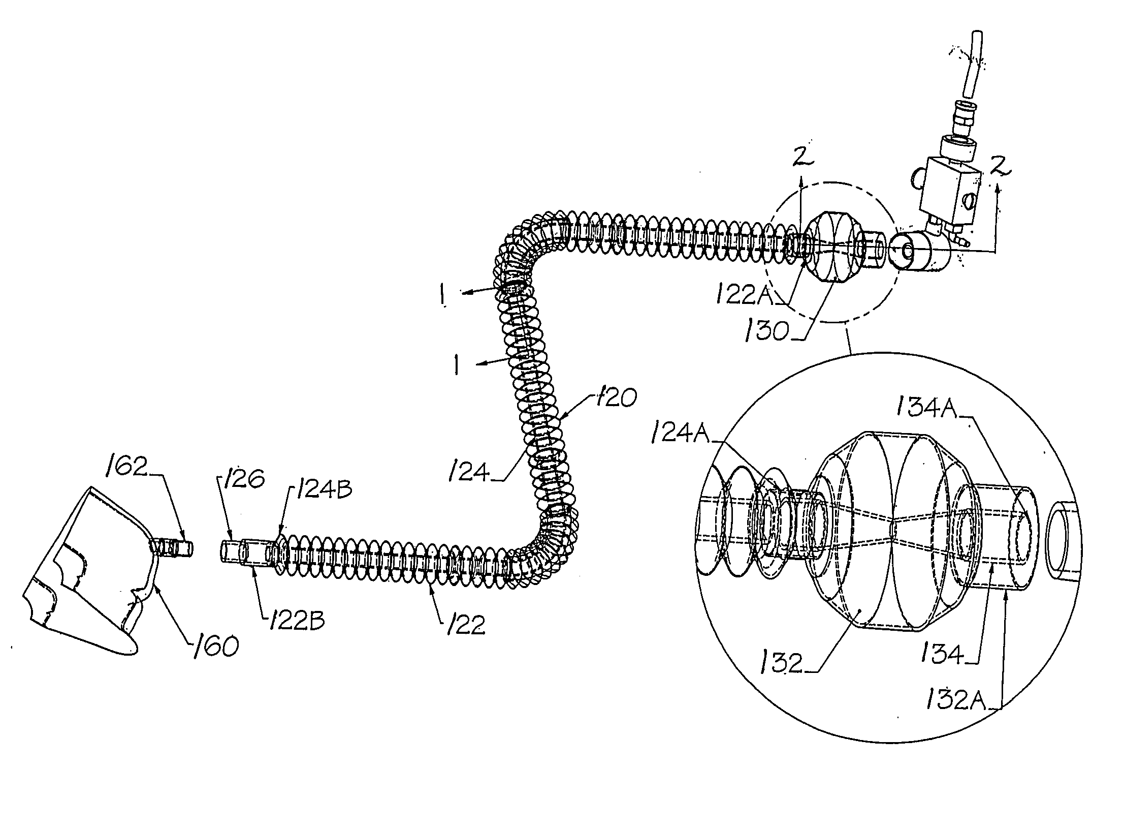 Apparatus and method for humidification of inspired gases