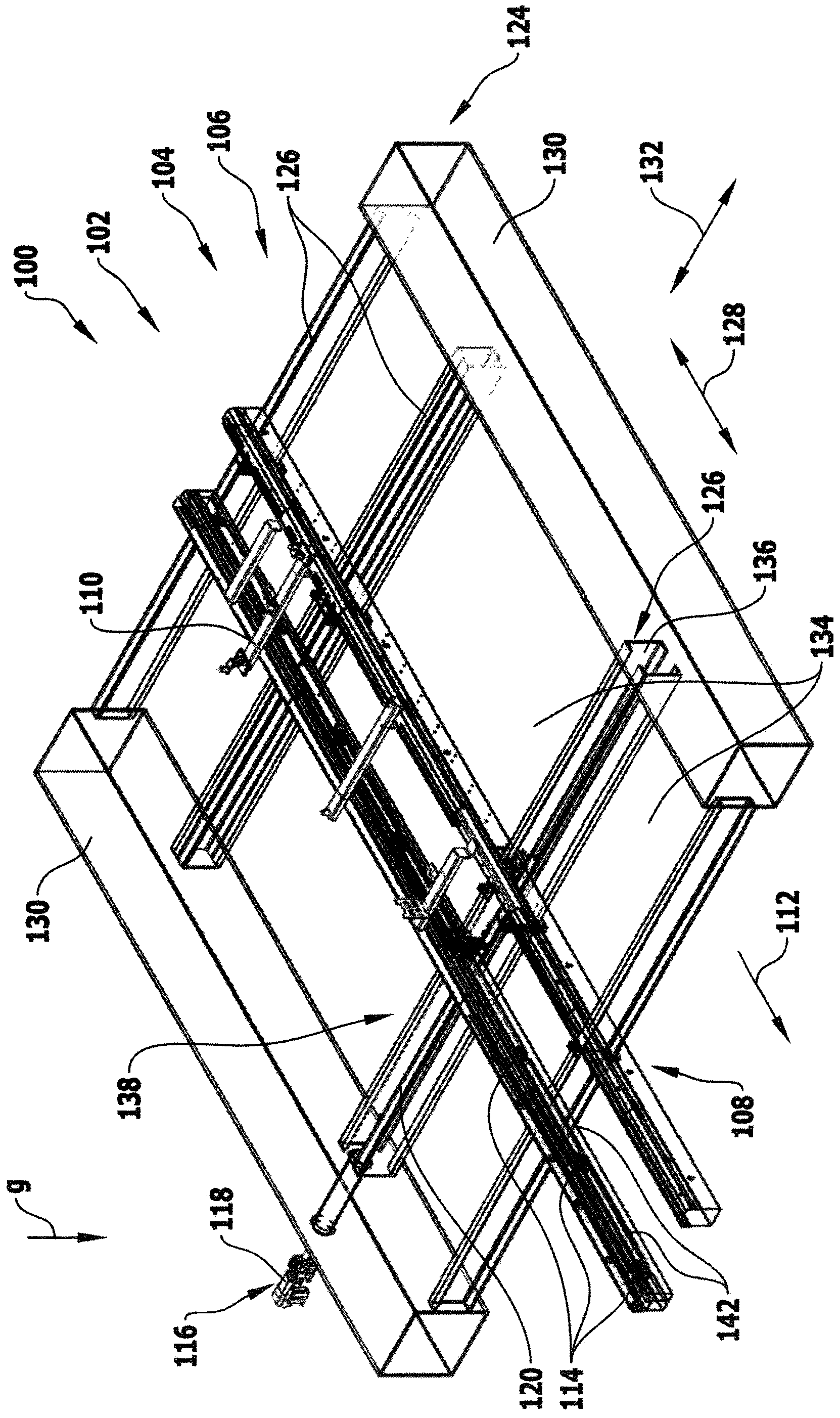 Crossmember having integrated drive for conveying objects