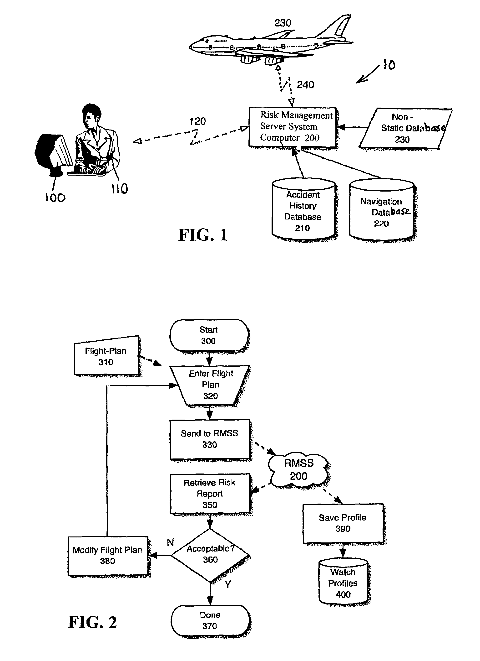 Aircraft flight risk measuring system and method of operation