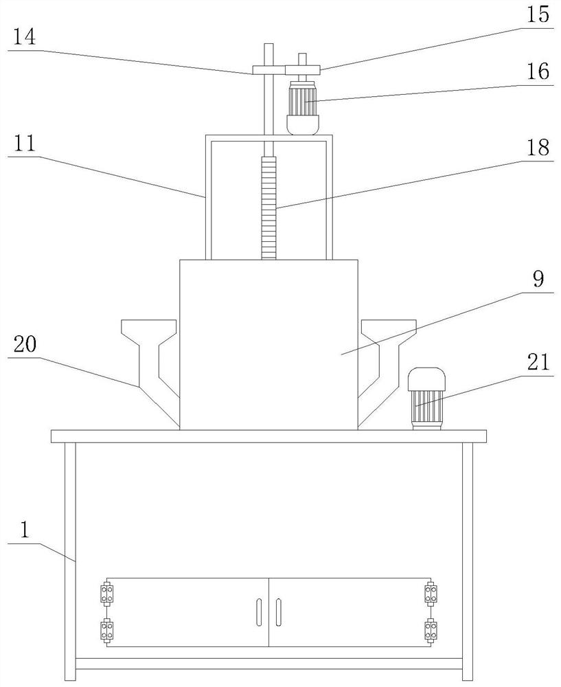 Water permeable brick raw material residue treatment device