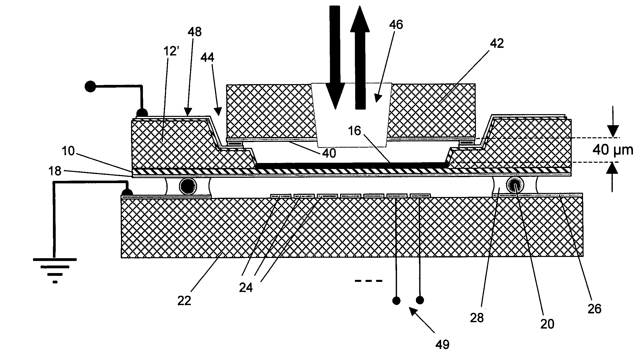 Bi-directionally actuated thin membrane mirror