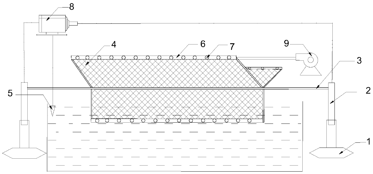 Intelligent lifting intercepting device for medium and small river channels