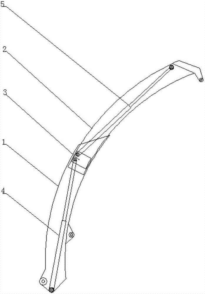 An arc-shaped telescopic arm mechanism and a crane with the mechanism