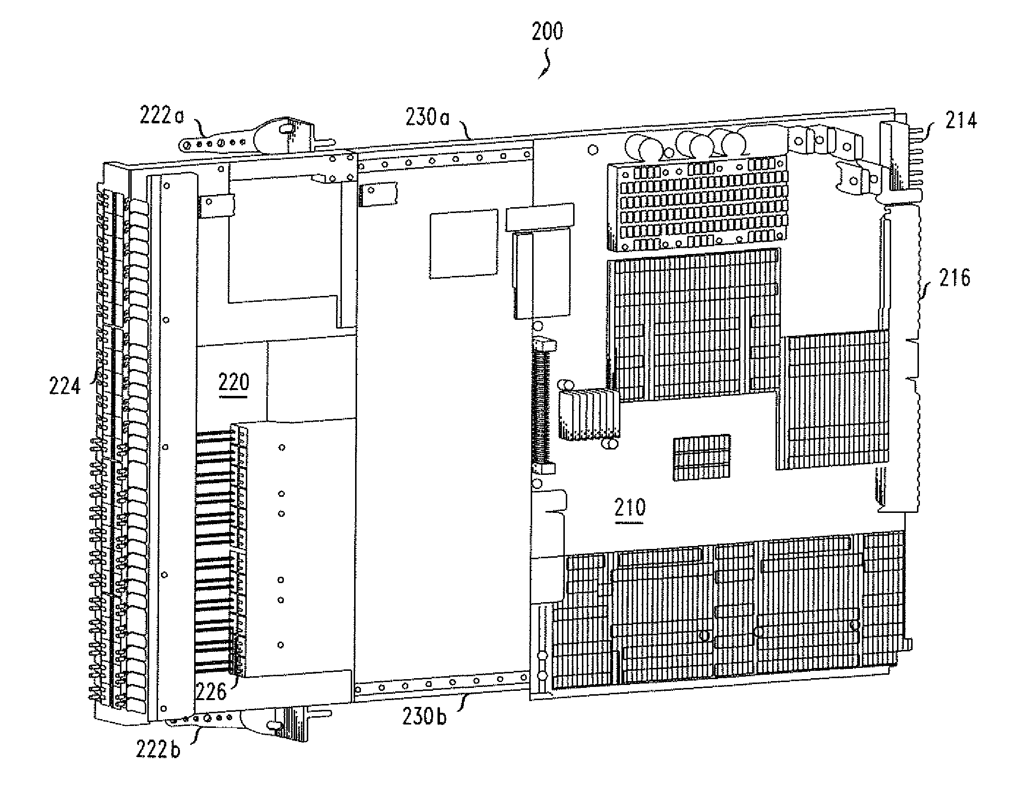 Increased connector port density via extending faceplate