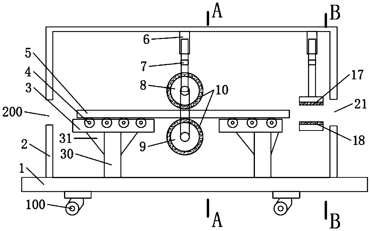 Galvanized iron alloy door polishing device