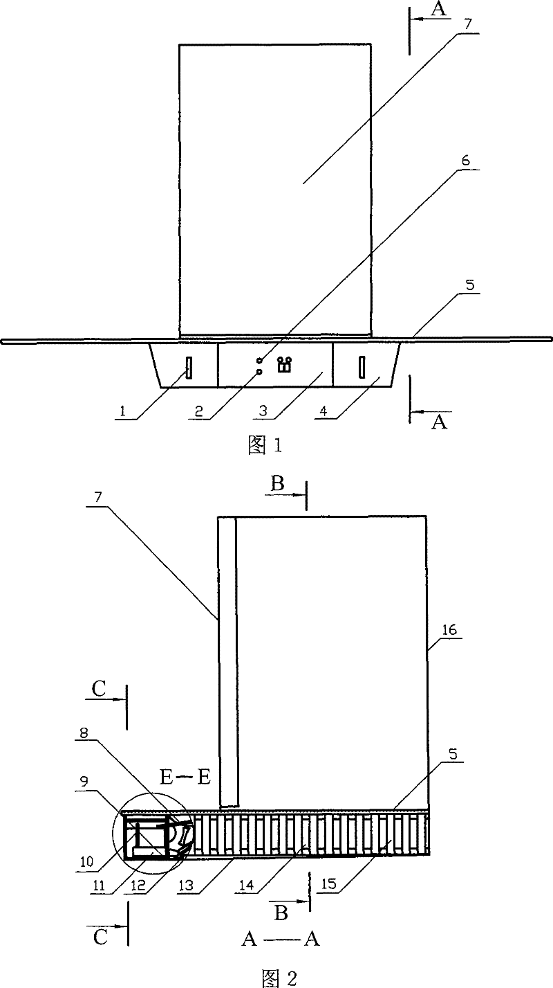 Glass hood cooking fume exhauster