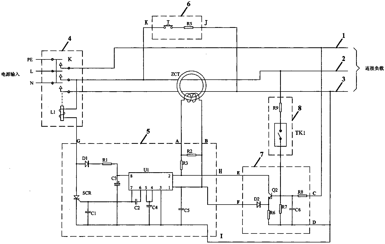 Leakage protection device with extended function