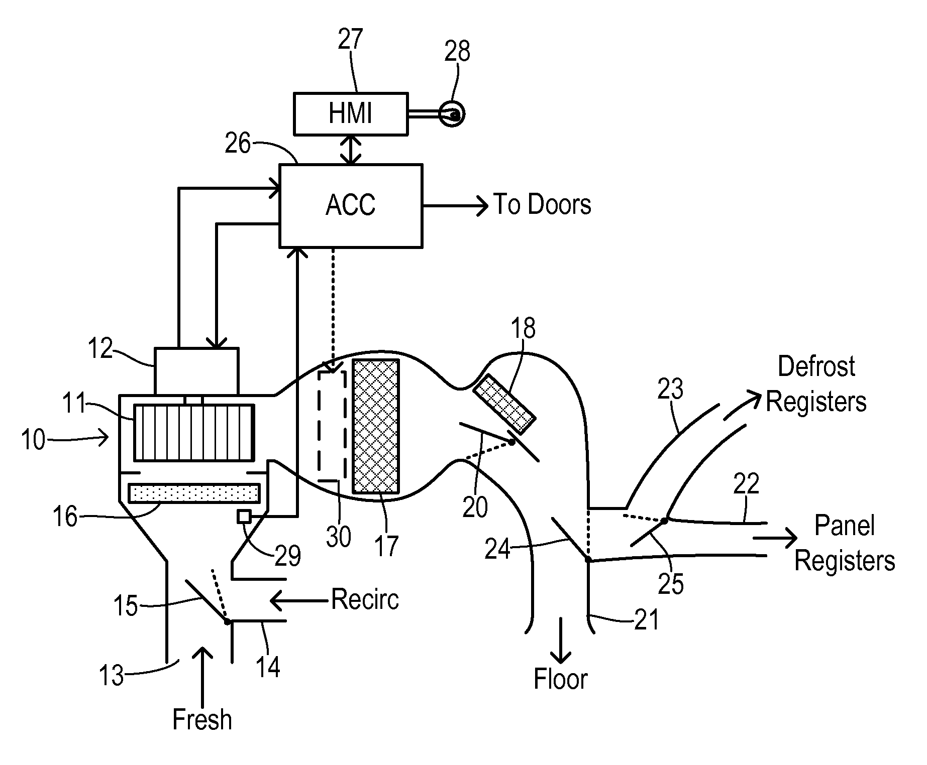 Monitoring air filter status in automotive HVAC system