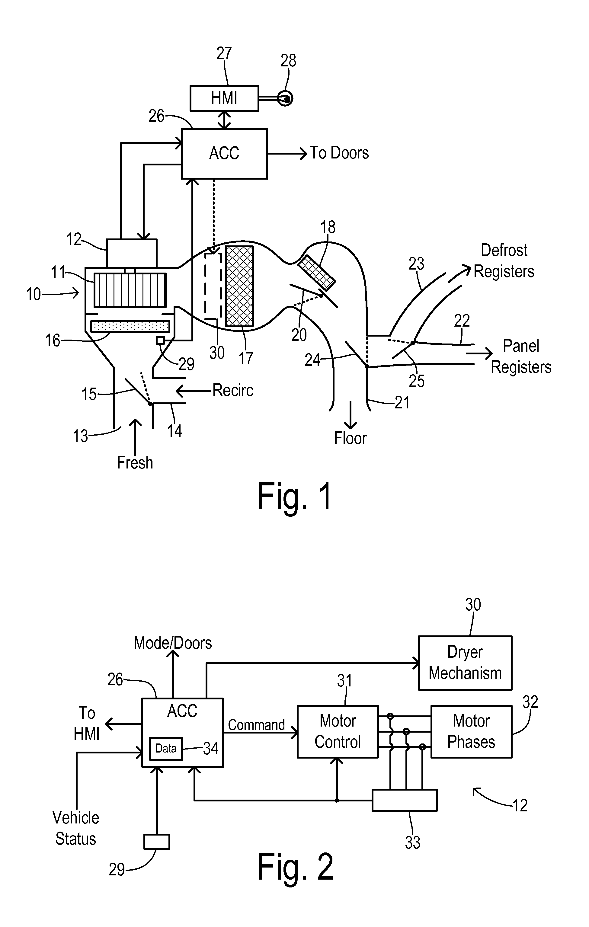 Monitoring air filter status in automotive HVAC system