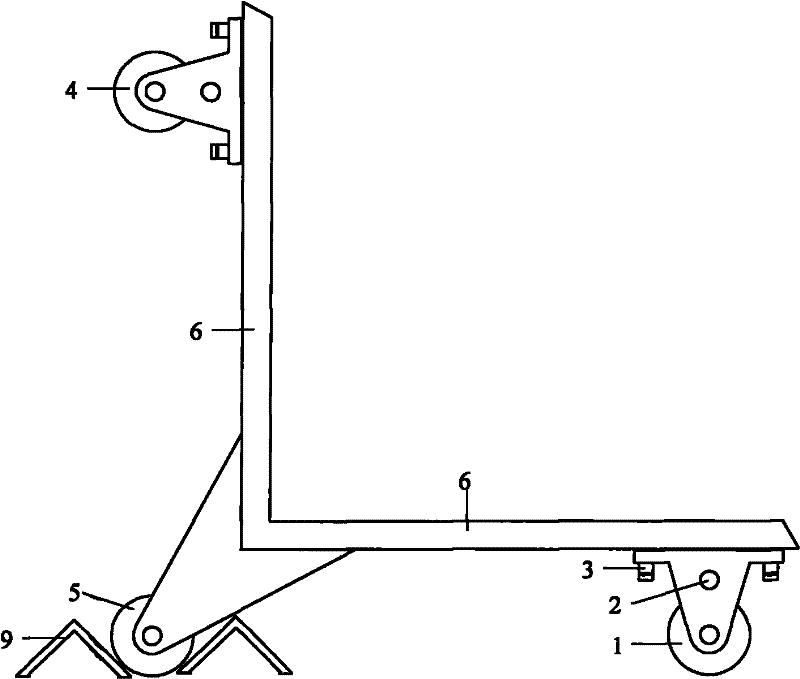 Device for hoisting prefabricated reinforced concrete column on site and walking technology thereof