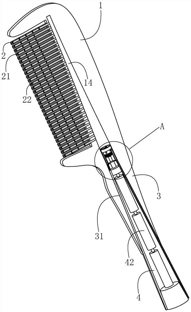 Vaporizable hair care solution and care comb containing the hair care solution