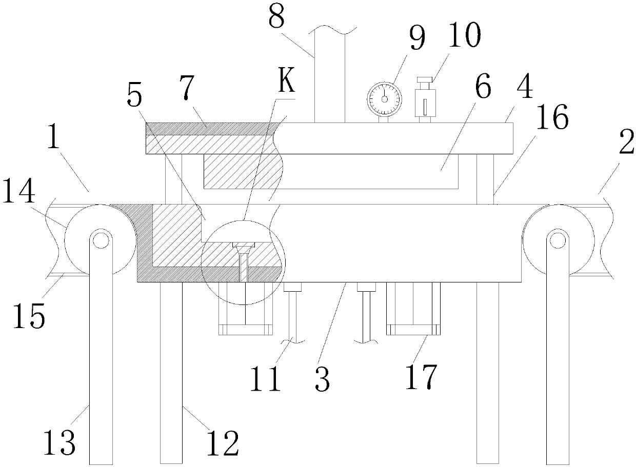 Pressing die for fiber-based cured plate