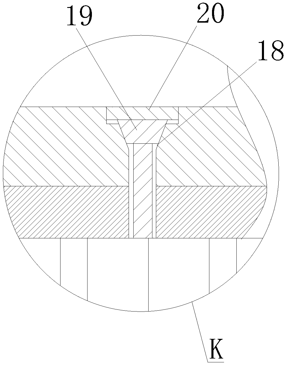 Pressing die for fiber-based cured plate