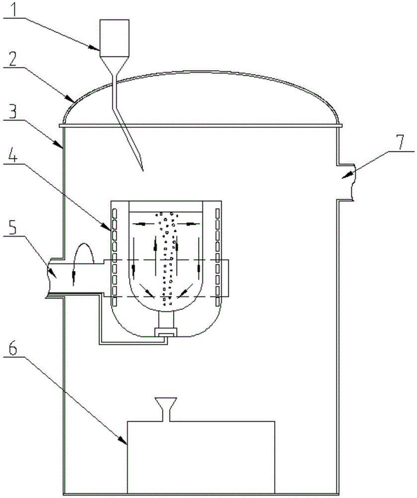 High phosphorous cast iron inoculating treatment method device in vacuum induction furnace