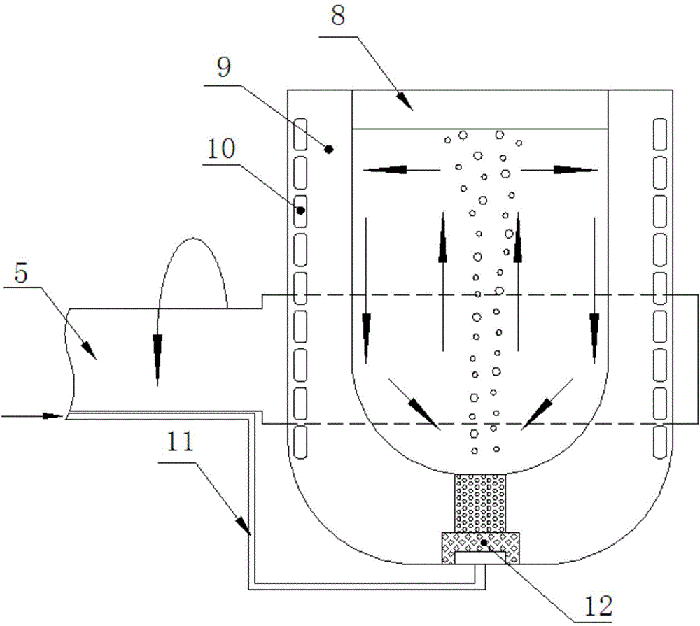 High phosphorous cast iron inoculating treatment method device in vacuum induction furnace